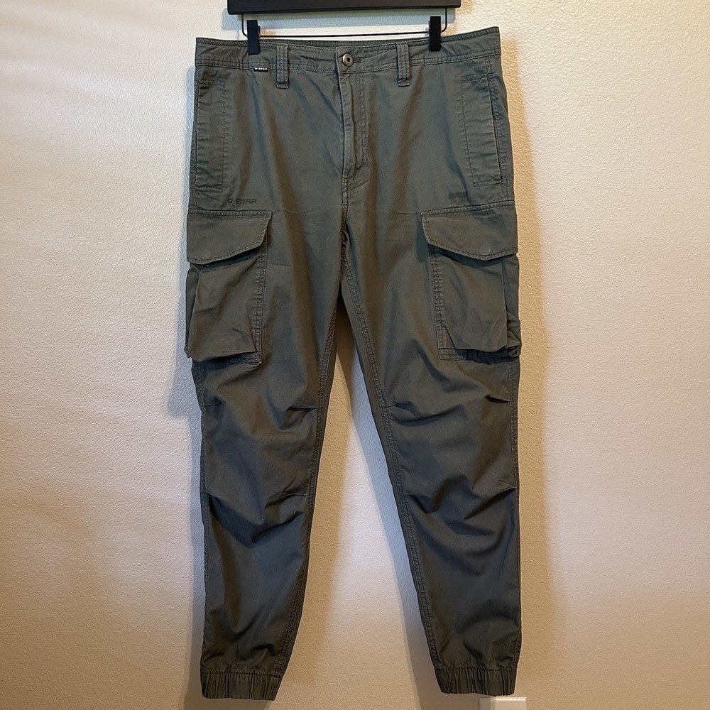 G-Star Raw Combat Cargo Trainer Men's 33 Army Green Ripstop Jogger Pants